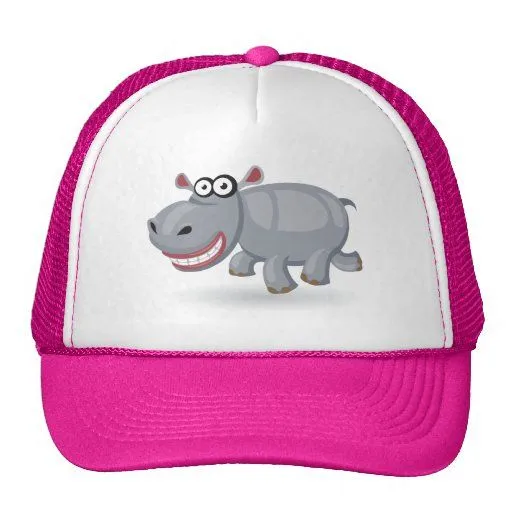 Hipopótamo del bebé del dibujo animado gorra de Zazzle.