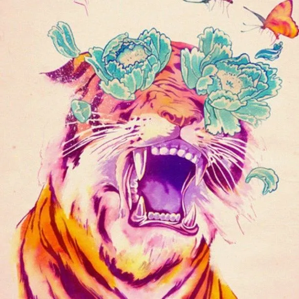 Hipster tiger | Warm kitty, soft kitty. | Pinterest