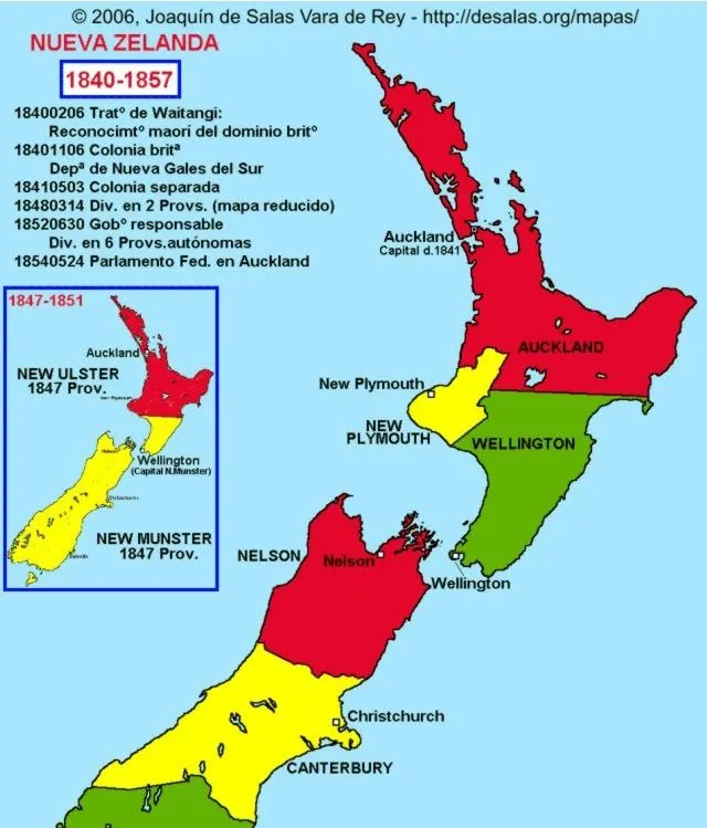 Hisatlas - Mapa de N. Zelanda 1857