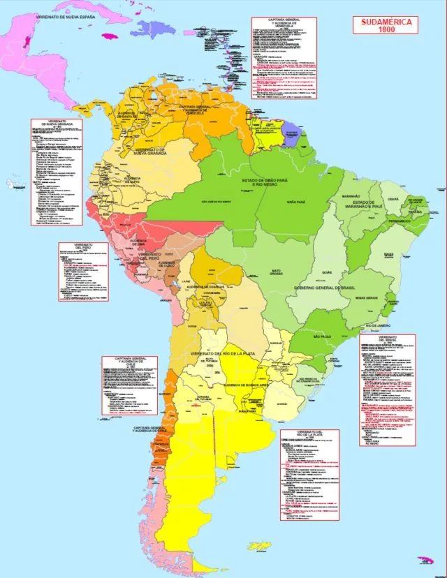 Hisatlas - Mapa de Suramérica 1800