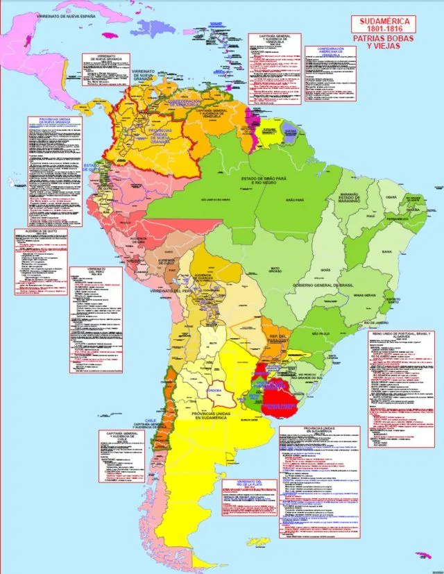 Hisatlas - Mapa de Suramérica 1816