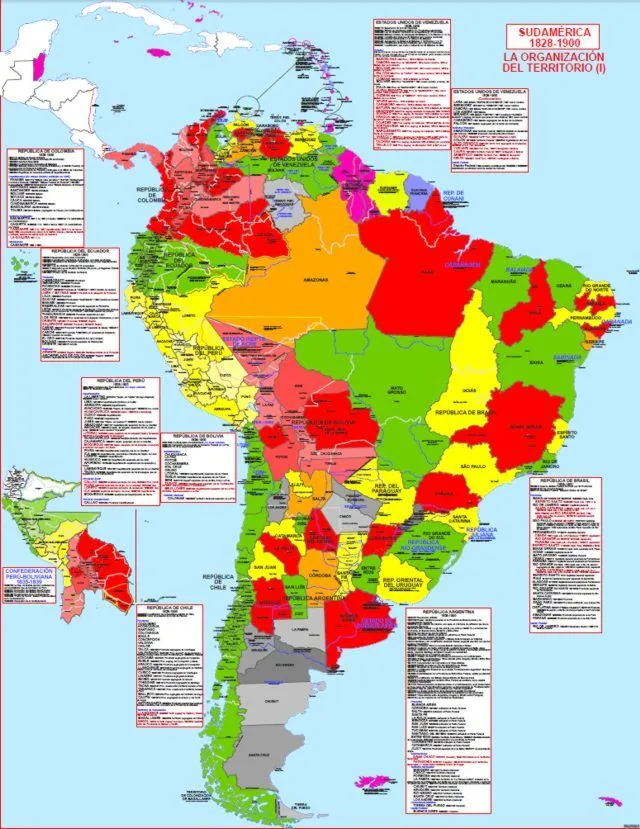 Hisatlas - Mapa de Suramérica 1900