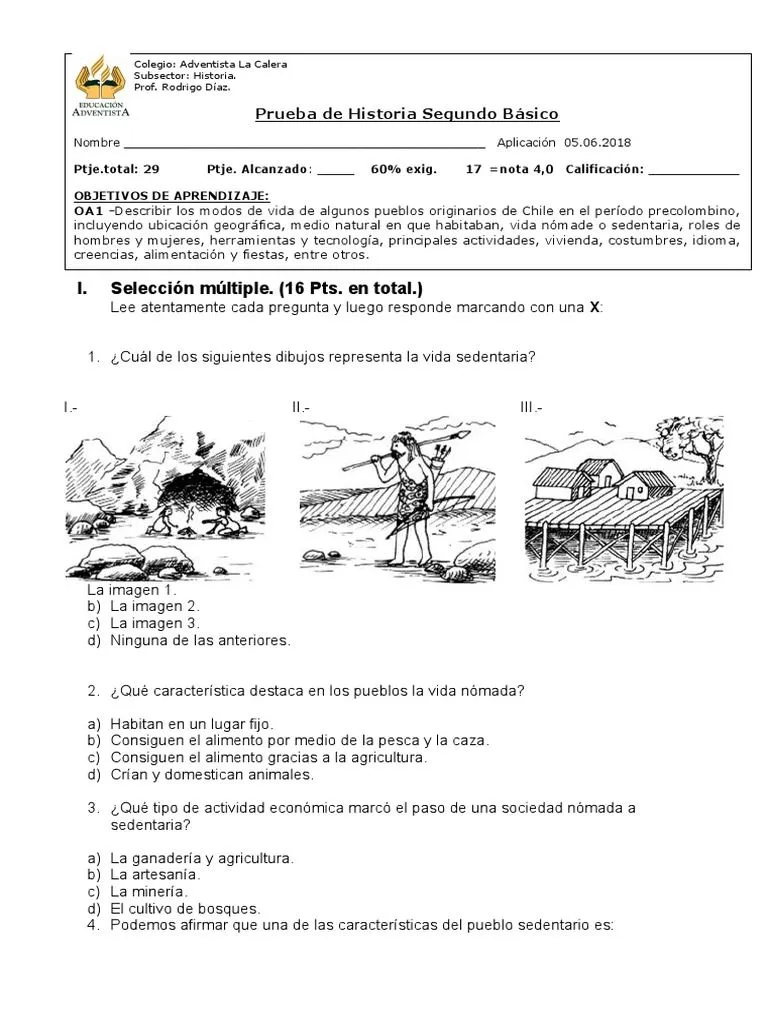 Historia 2 Básico Pueblos Originarios | PDF | Nómada | Agricultura