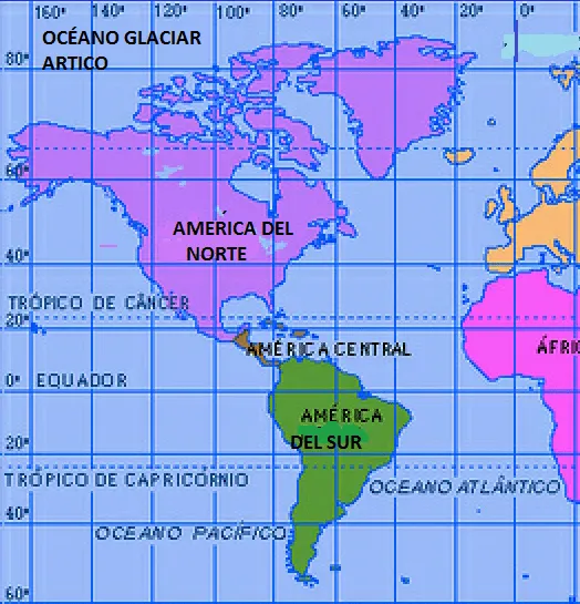 HISTORIA Y GEOGRAFÍA 2º AÑO: MAPA CONTINENTE AMERICANO