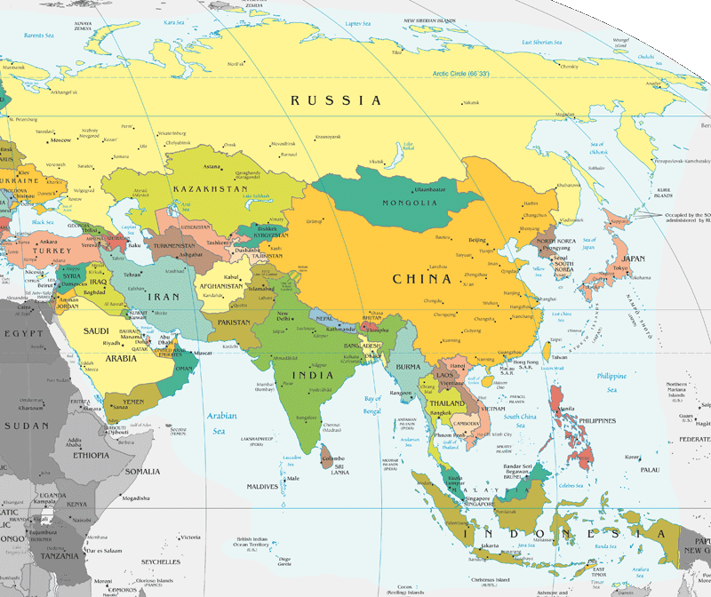 Historia y Geografía: Continentes - Asia
