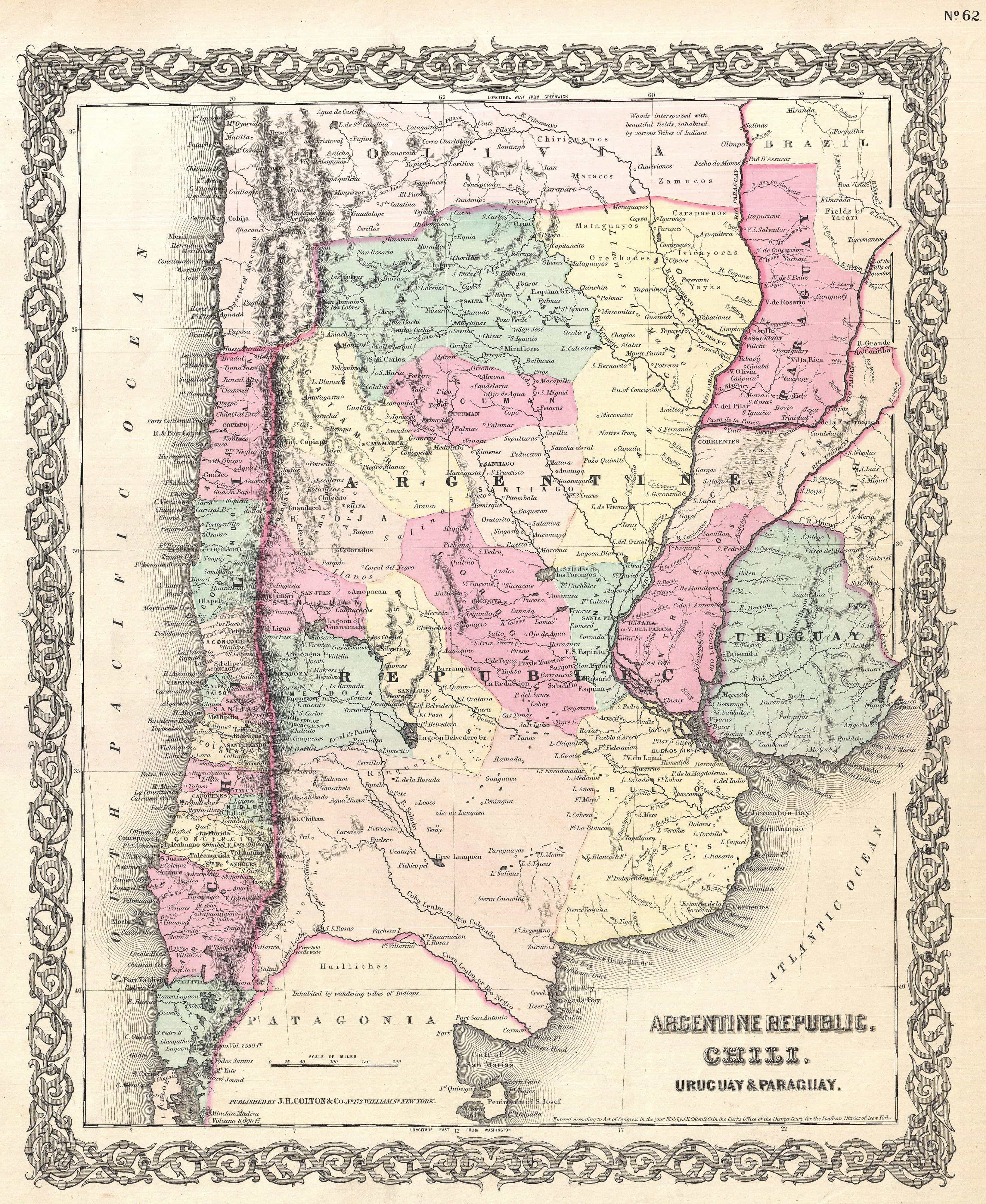 La historia del mapa de Argentina - Geografía Infinita