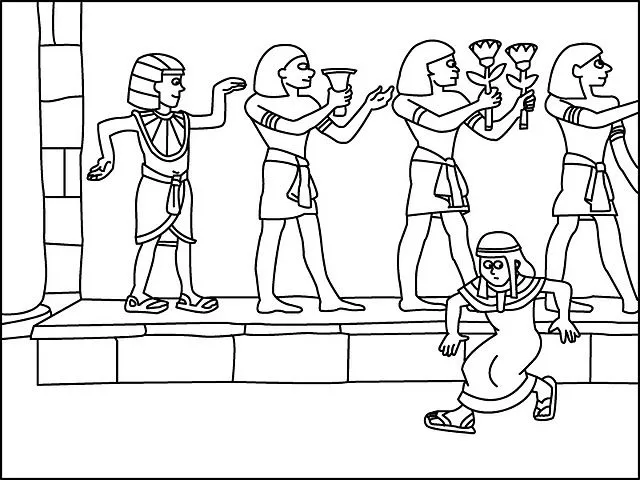 Los niños y la Biblia: Secuencia Historia de Moisés para colorear.