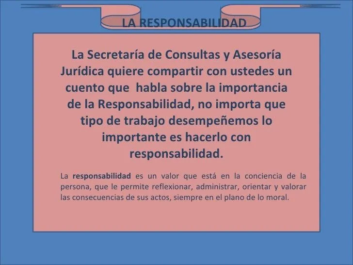 Historia sobre la responsabilidad