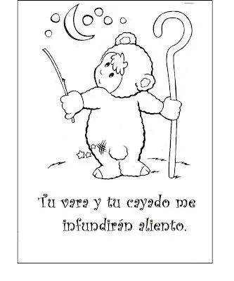 Historias Bíblicas para colorear: Salmo 23 para colorear ~ Mi vida ...