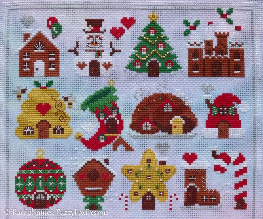 Hogar para Navidad Patrón Stitch-a-Long PDF / SAL Navidad 2020 - Etsy México