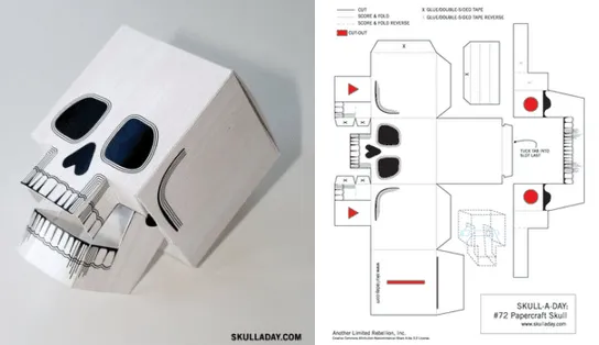 La Hoguera de las Necedades: Calavera de papel para armar