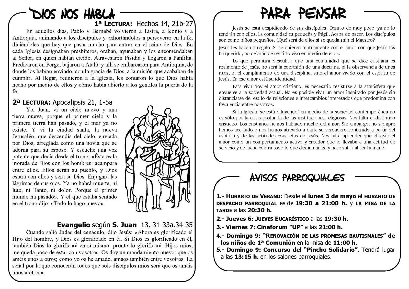 Hoja dominical para niños - Imagui