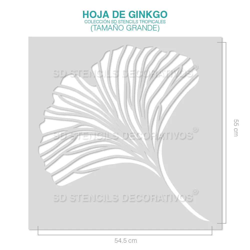 HOJA DE GINKGO -Stencil, plantilla decorativa para pintar – SD Stencils  Decorativos