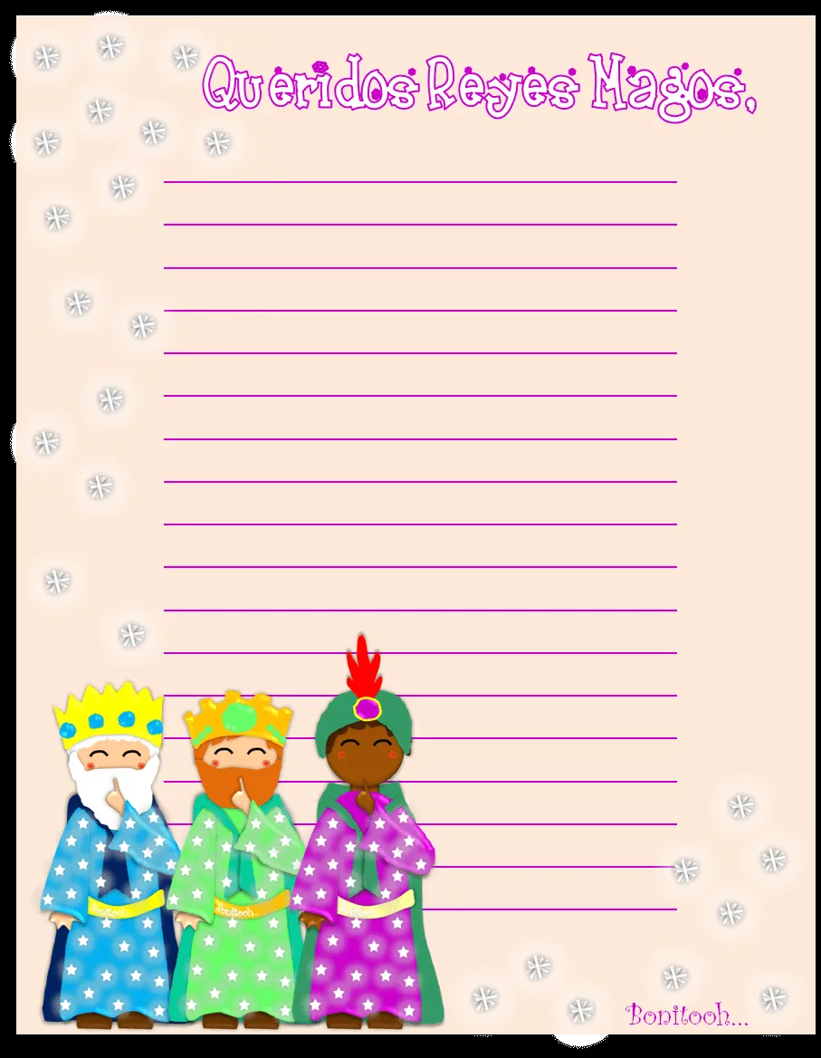 HOJAS DE CARTA DE LOS REYES MAGOS PARA IMPRIMIR : INFANTIL Y PARA ...