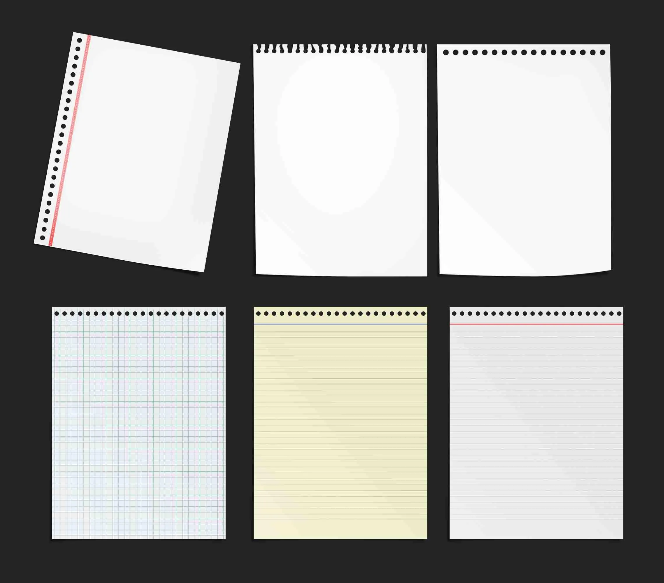 Hojas de libreta -cuaderno de notas- PSD by GianFerdinand on ...