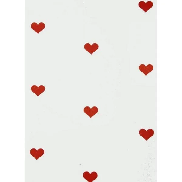 Hojas de papel de regalo, corazón 70x100 c/3 uds