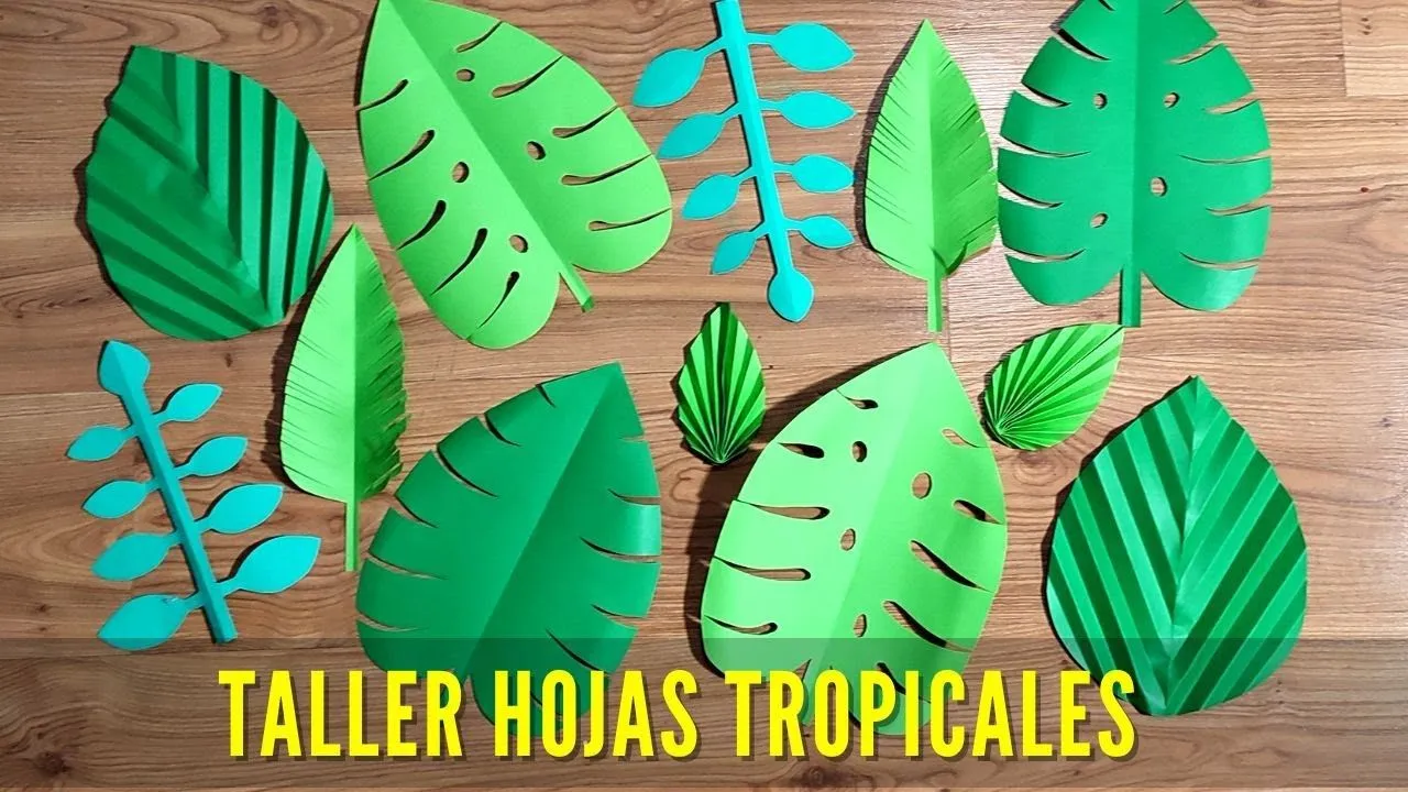 Como hacer Hojas Tropicales sin molde / 07 diseños - YouTube