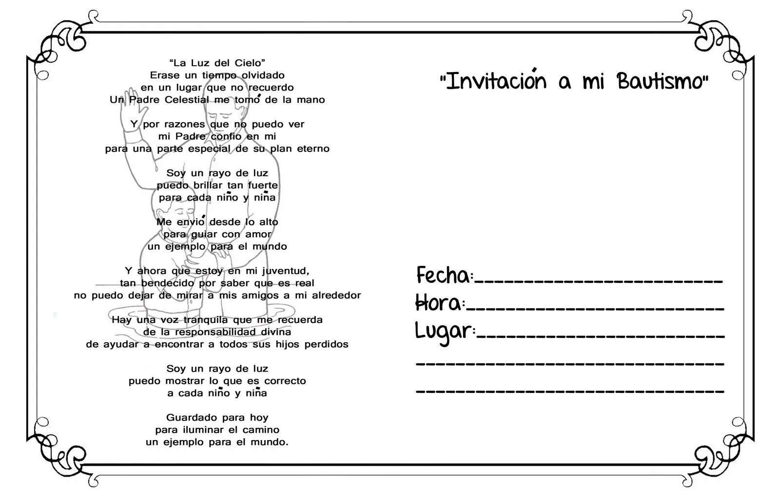 Holamormon2: INVITACION A BAUTISMO CON POEMA Y SIN EL!!