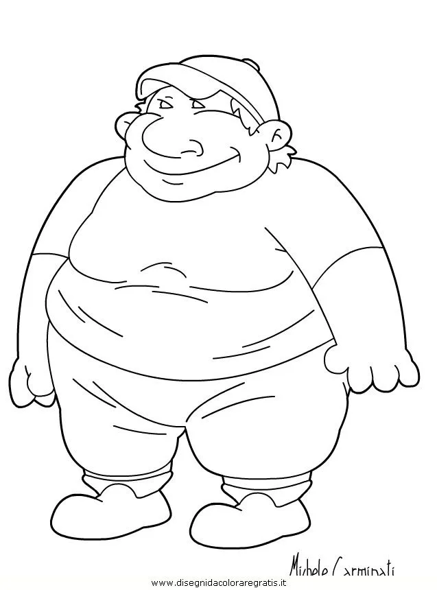 hombre gordo Colouring Pages