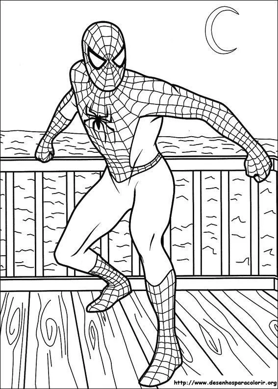 Homem aranha - Desenhos Aprender Ensinar para Colorir e Pintar