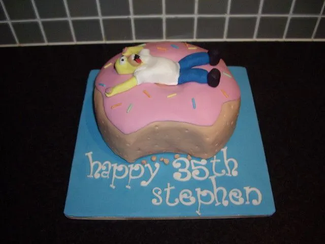 Homer Simpson donut cake | Flickr - Photo Sharing!