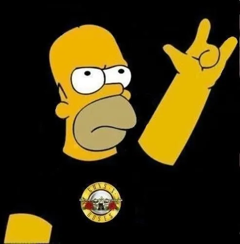 Homer Simpson in a rock mood.. You do know he's a...