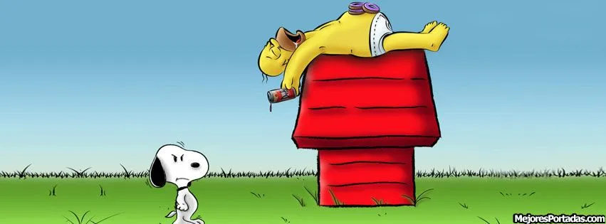 Homer y Snoopy - Portada Facebook