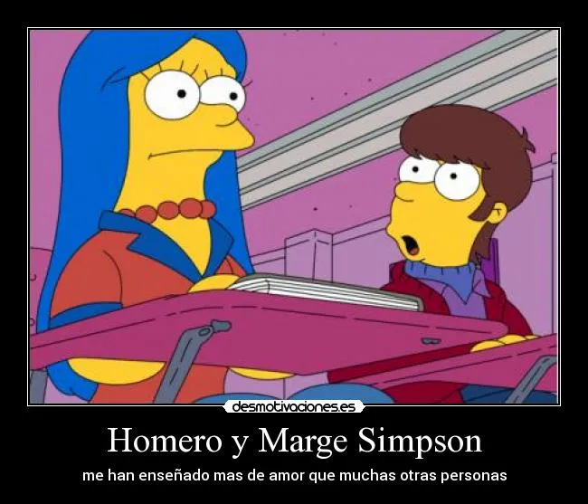 Homero y Marge Simpson | Desmotivaciones