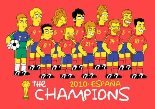 canalfútbol Blog: La Selección Española Simpsons 2010