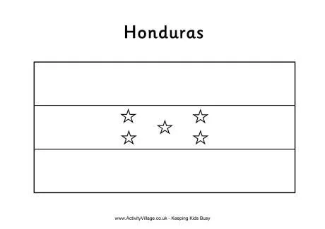 honduras_flag_colouring_page_ ...