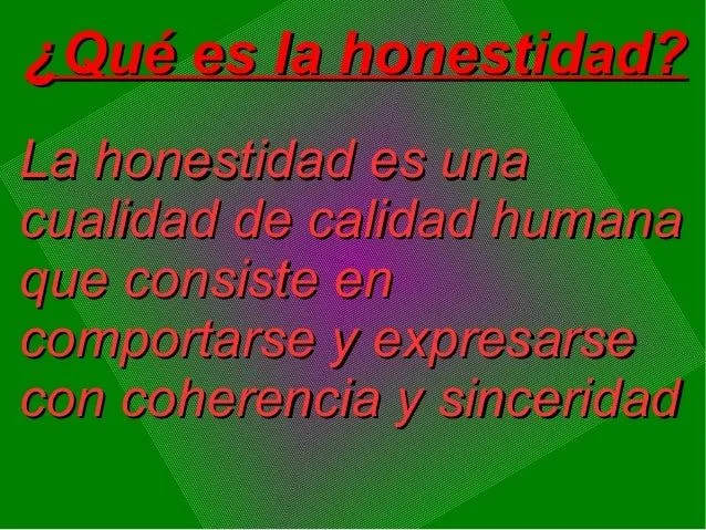 Honestidad