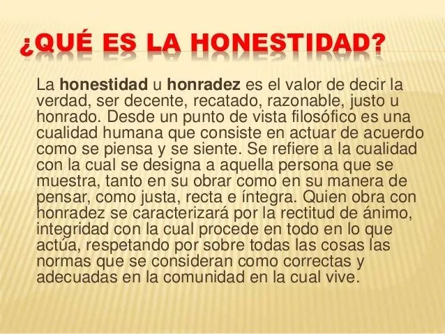 Honestidad