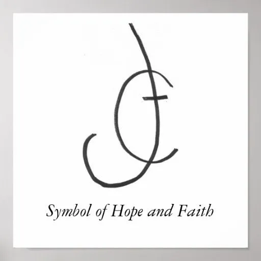 HopeandFaith, símbolo da esperança e da fé Poster | Zazzle