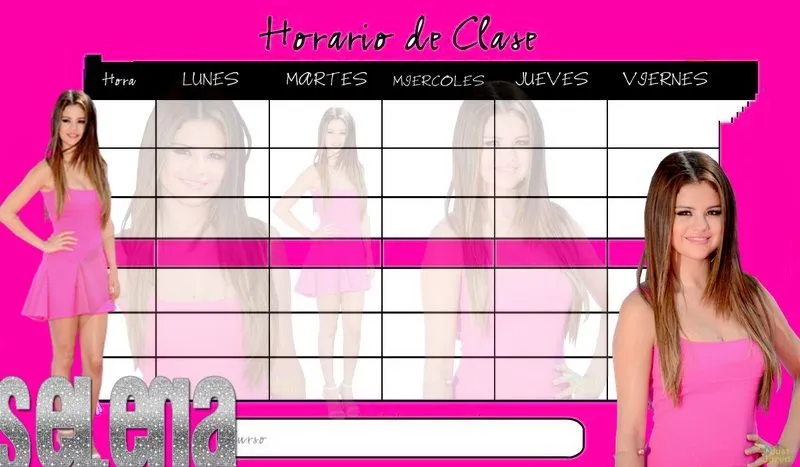 horario de clase selena gomez by 123dayana on deviantART