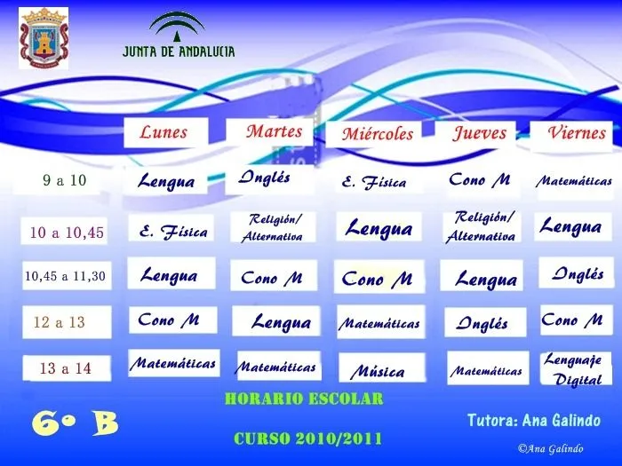 Horario de Clase | El SexTo NiveL