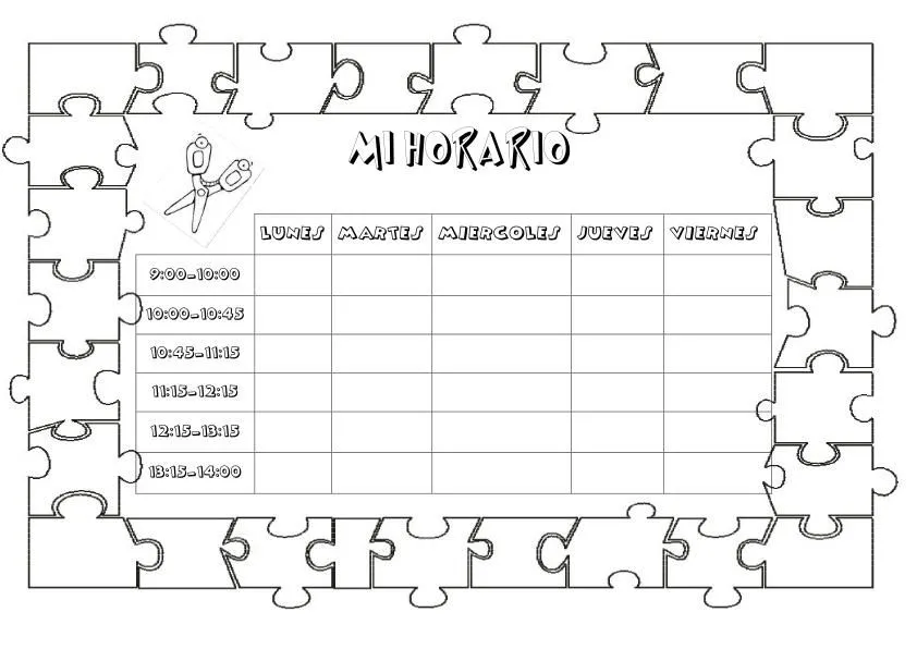 Horarios divertidos para colorear. Nuevas distribuciónes de horas – Planeta  Escuela TIC 2.0