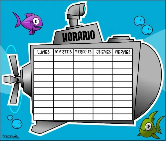 HORARIOS DIVERTIDOS FOCACLIPART - Orientación Andújar - Recursos ...