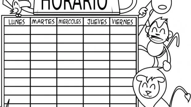 HORARIOS DIVERTIDOS FOCACLIPART 1 - Orientación Andújar - Recursos ...