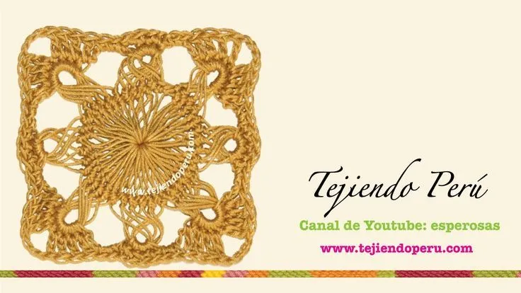 Horquilla (hairpin lace): cómo tejer un motivo cuadrado con base ...