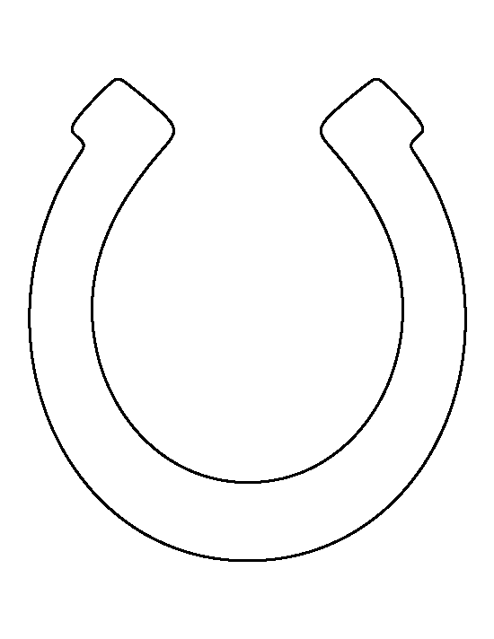 Horseshoe pattern. Use the printable outline for crafts, creating ...