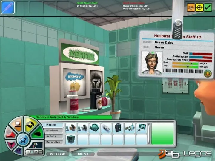 Hospital Tycoon - Imágenes juego PC - 3DJuegos