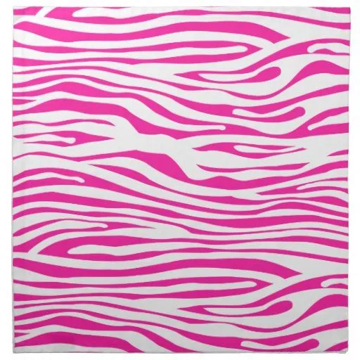 Hot Pink Zebra stripe pattern animal print Napkin | Zazzle.
