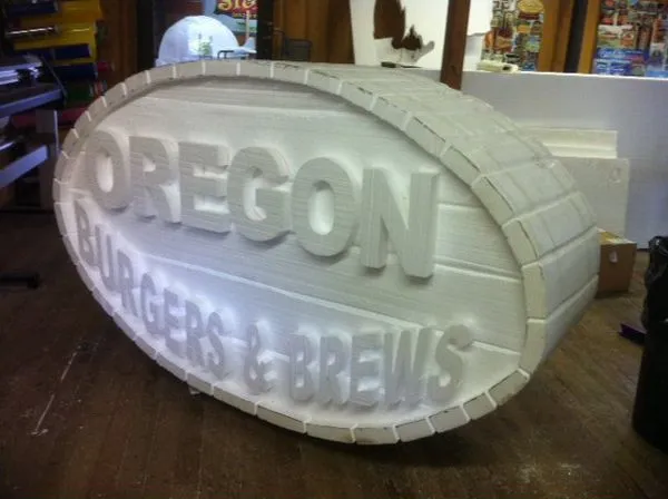 Hot Wire Foam Factory - 3D Foam Barrel Sign