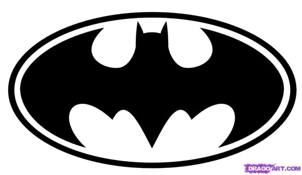 How To Draw Batman Logo Step image - vector clip art online ...