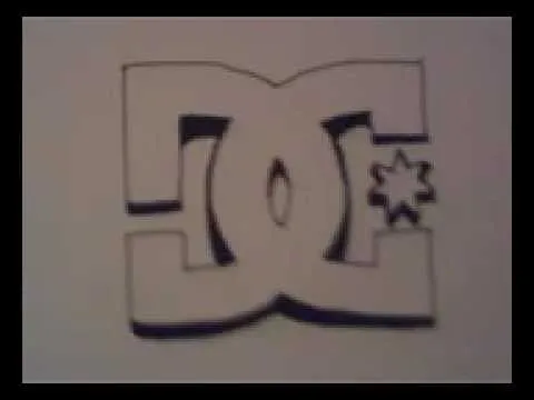 how to draw a dc shoes logo - YouTube