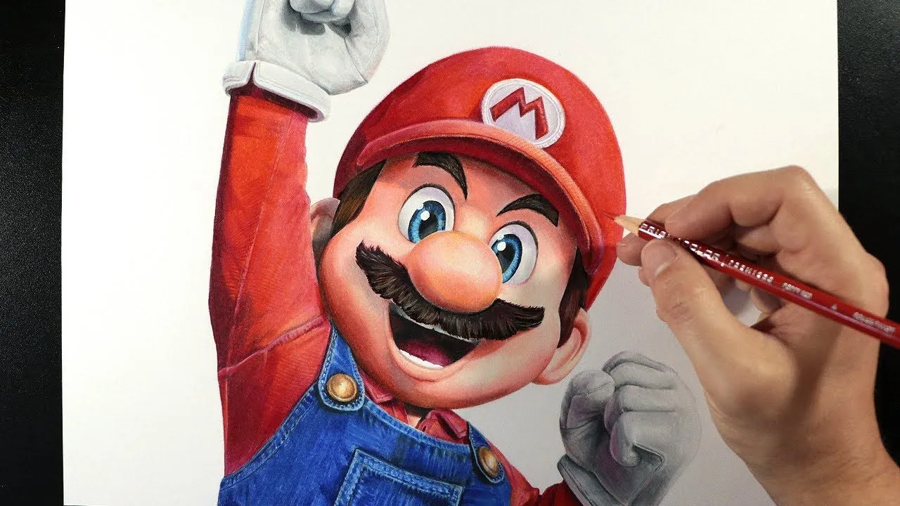 How to draw Mario Realistic | Super Mario Bros: The Movie | ArtMaster -  YouTube