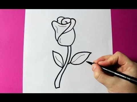 HOW TO DRAW A ROSE - SUPER EASY ROSE TO DRAW - YouTube