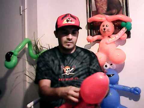 how to make balloon elmo... elmo de plaza sesamo globoflexia ...