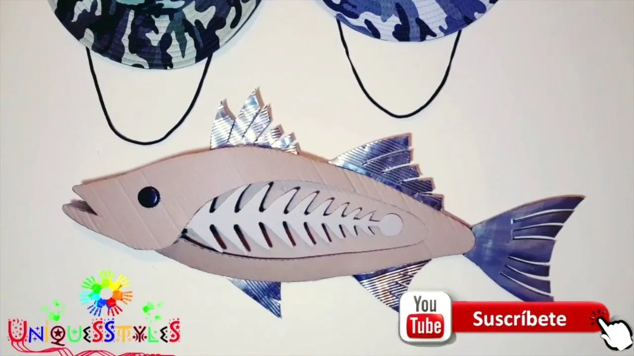 how to make a fish with cardboard and aluminium cans - easy tutorial-  subscribe - YouTube