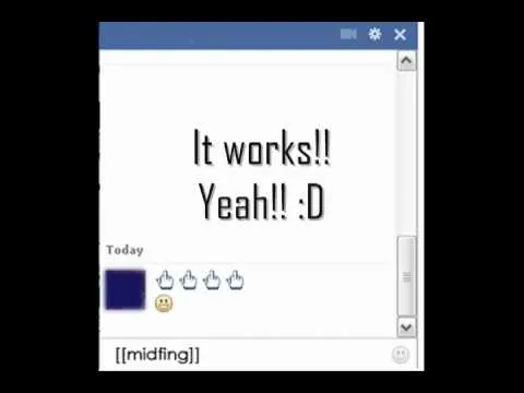 How to make Middle Finger Smiley on Facebook Chat - YouTube